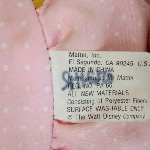 Vintage 1989 Disney Minnie Mouse Learn To Dress 15" Plush With Vinyl Face - Picture 5 of 6